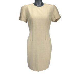 ESCADA Wool VTG Darted Bodice Fitted Neutral Office Luxury Short Sleeve 40